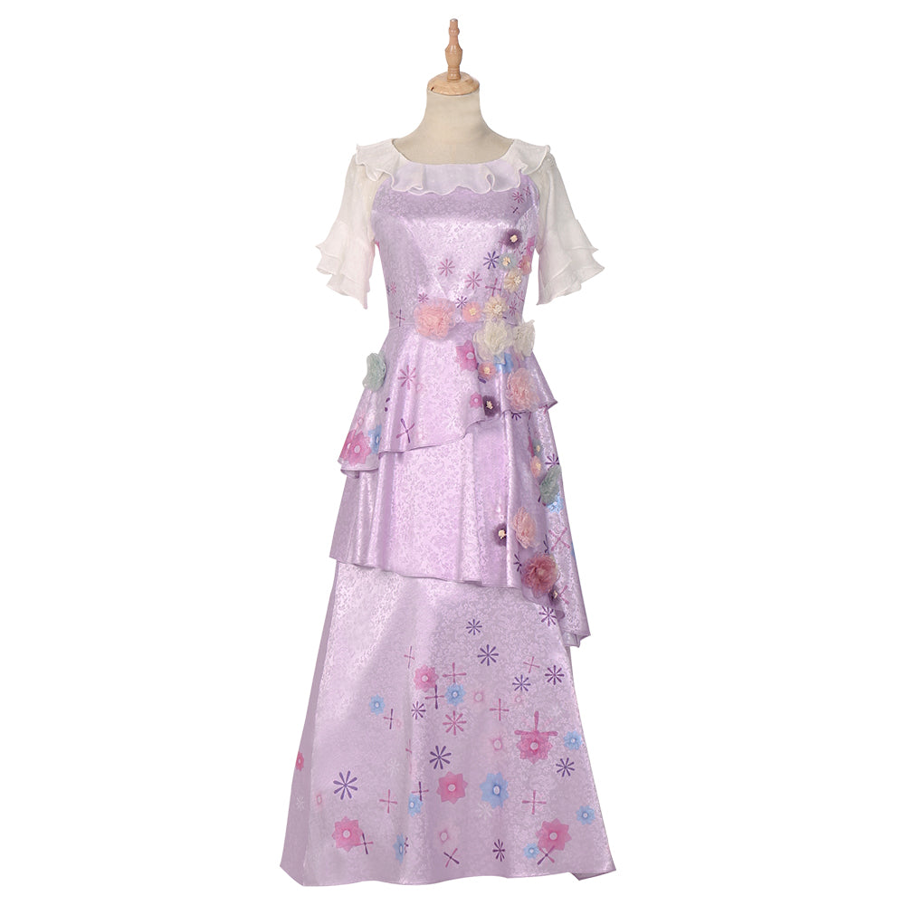 Astricos Women's Isabela Madrigal Costume - Pink Floral Disney Princess Dress for Halloween - Astricos