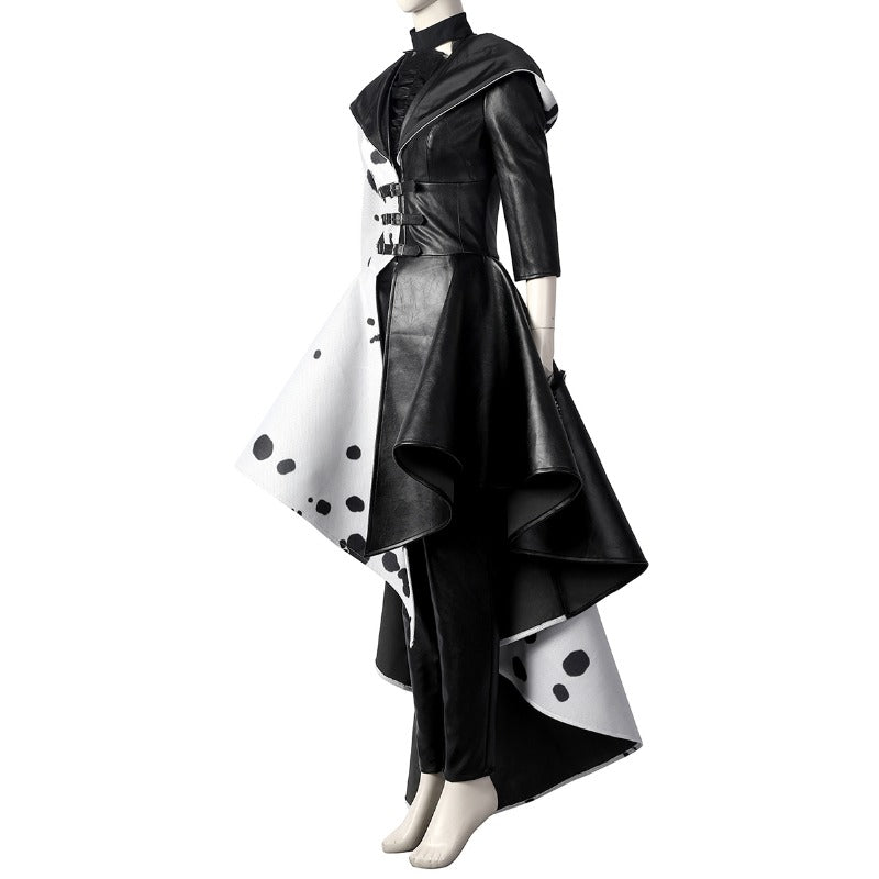 Astricos Cruella De Vil Cosplay Coat - Iconic Villain-Inspired Outfit for Halloween and Parties - Astricos