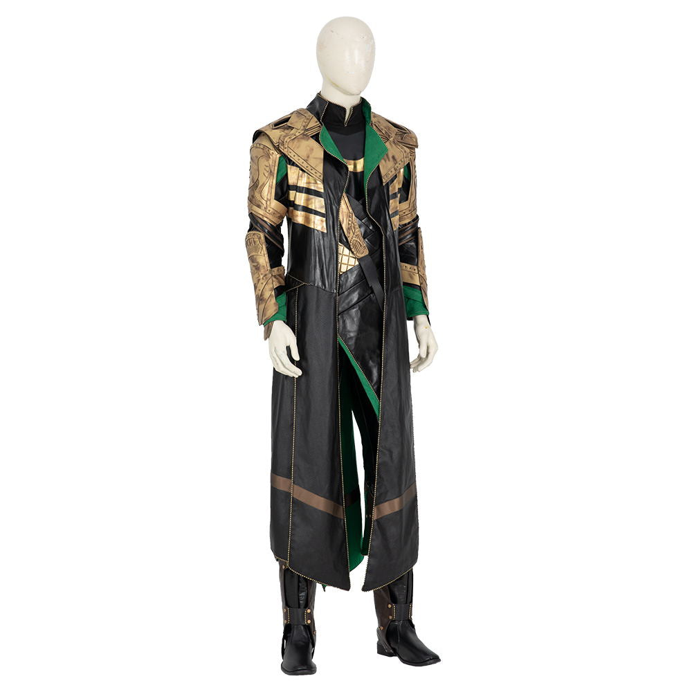 Premium Astricos Loki Cosplay Costume - Halloween Battle Suit with Damaged Jumpsuit, Armor, and Helmet - Astricos