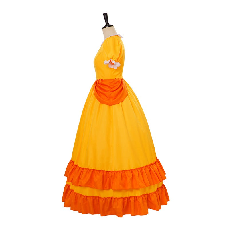 Astricos Rosalina Cosplay Dress with Crown - Daisy Princess Costume for Halloween & Parties - Astricos