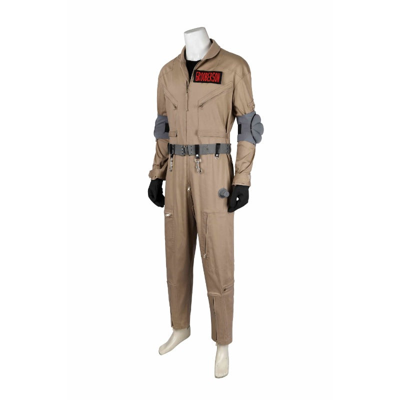 Male Astricos Grooberson Cosplay Jumpsuit - Authentic Ghostbusters Costume with Accessories - Astricos