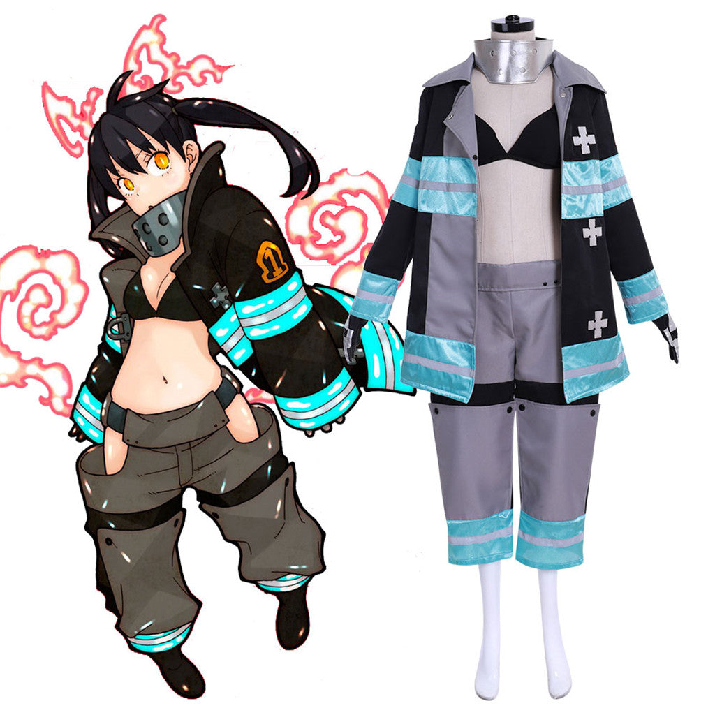 Astricos Enen no Shouboutai Tamaki Battle Suit Cosplay Costume - Embody the Fire Force Hero! - Astricos