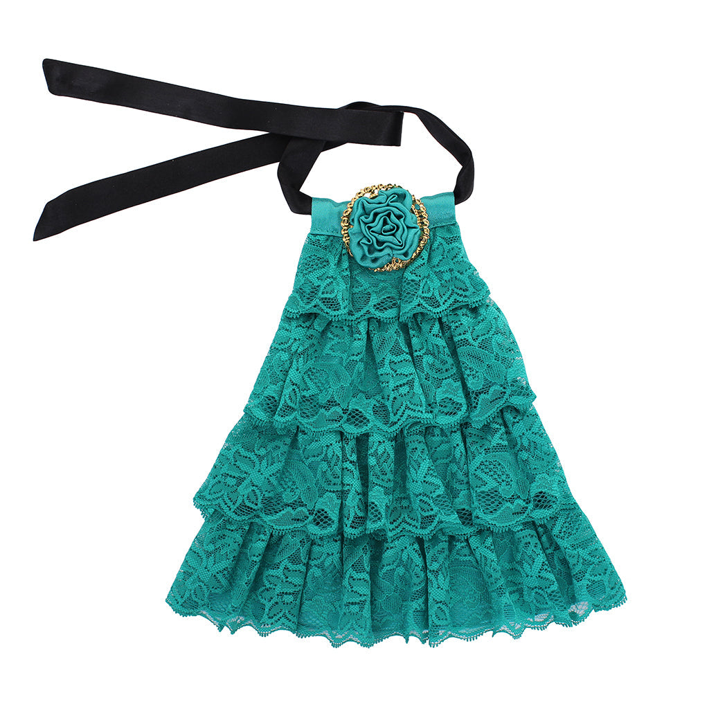 Elegant Astricos Victorian-Style Green Lace Detachable Collar - Astricos