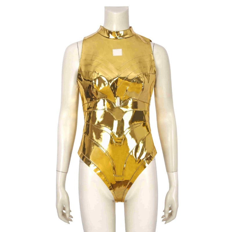 Astricos Diana Prince Golden Battle Armor Cosplay Costume for Halloween and Carnival - Astricos