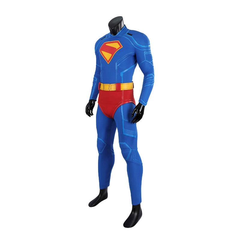 Astricos Superman Legacy Clark Kent Cosplay Costume - Blue Zentai Suit with Red Cape - Astricos