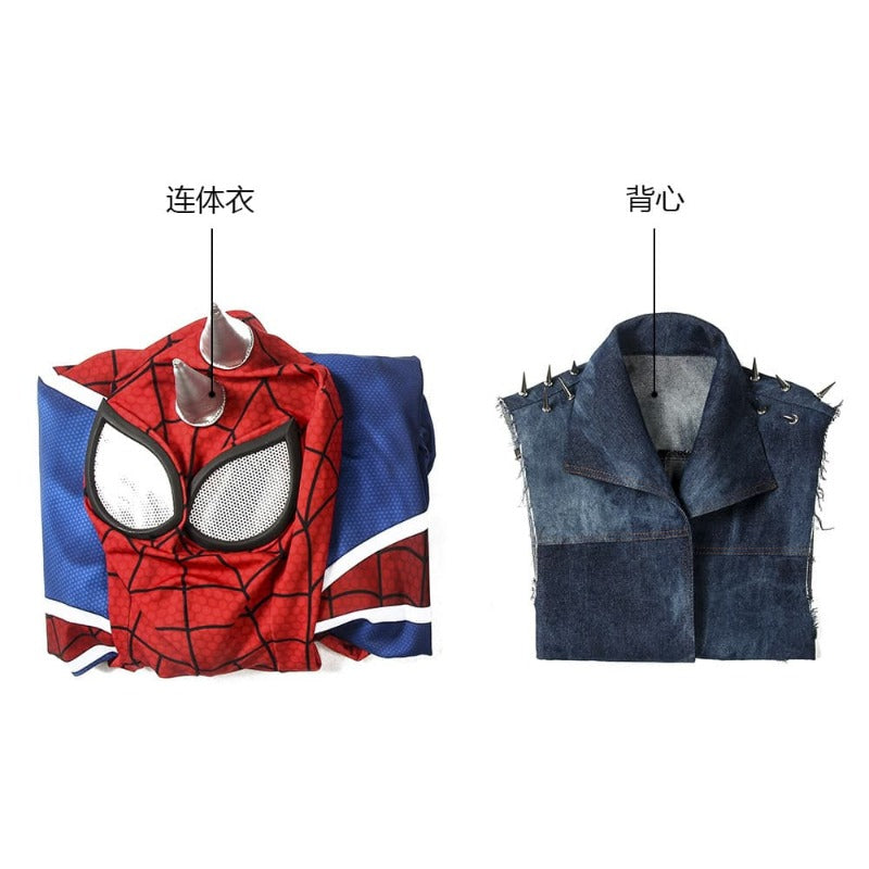 Astricos Hobart Brown Punk-Rock Spider-Man Cosplay Suit for Enthusiasts - Astricos