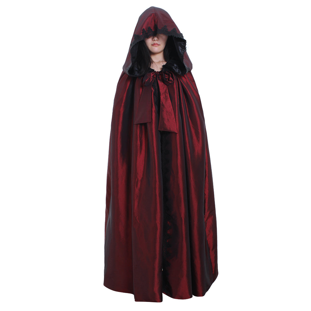 Elegant Victorian Red Cloak - Perfect for Halloween Cosplay and Gothic Events - Astricos