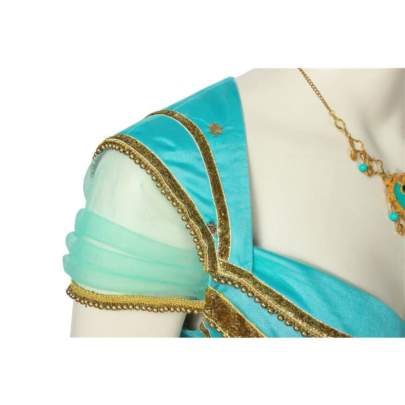 Astricos Princess Jasmine Cosplay Costume - Aladdin Inspired Peacock Dress for Adults - Astricos