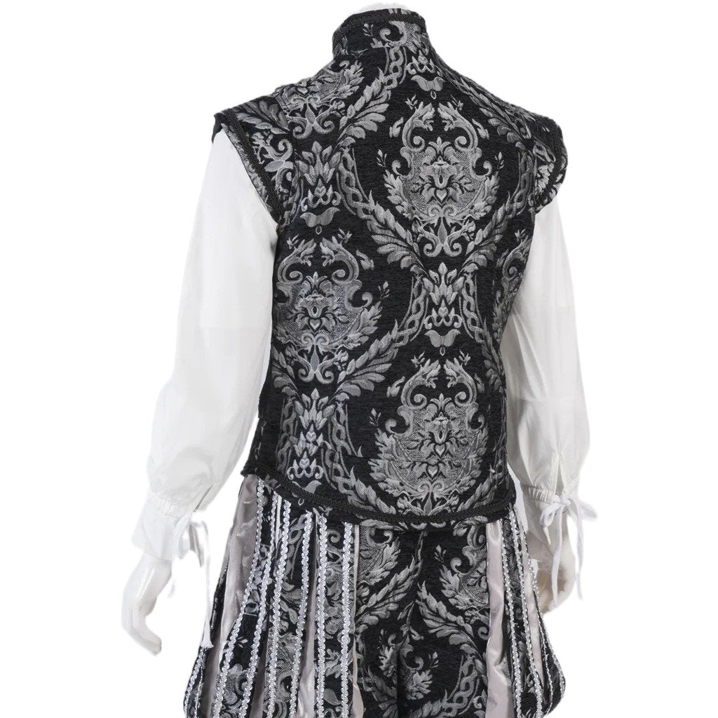 15th Century Astricos Renaissance Tudor Prince Costume - Luxurious Embroidered Vest & Pants Full Set - Astricos