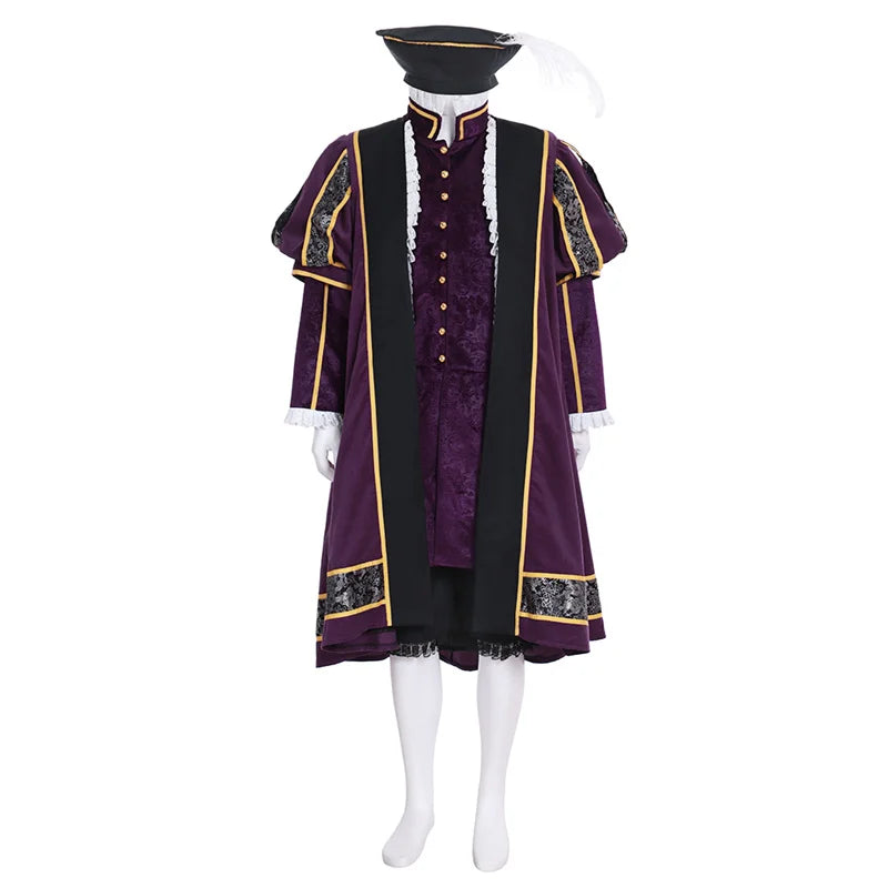 Astricos King Henry VIII Cosplay Costume - Authentic Medieval Renaissance Monarch Outfit - Astricos