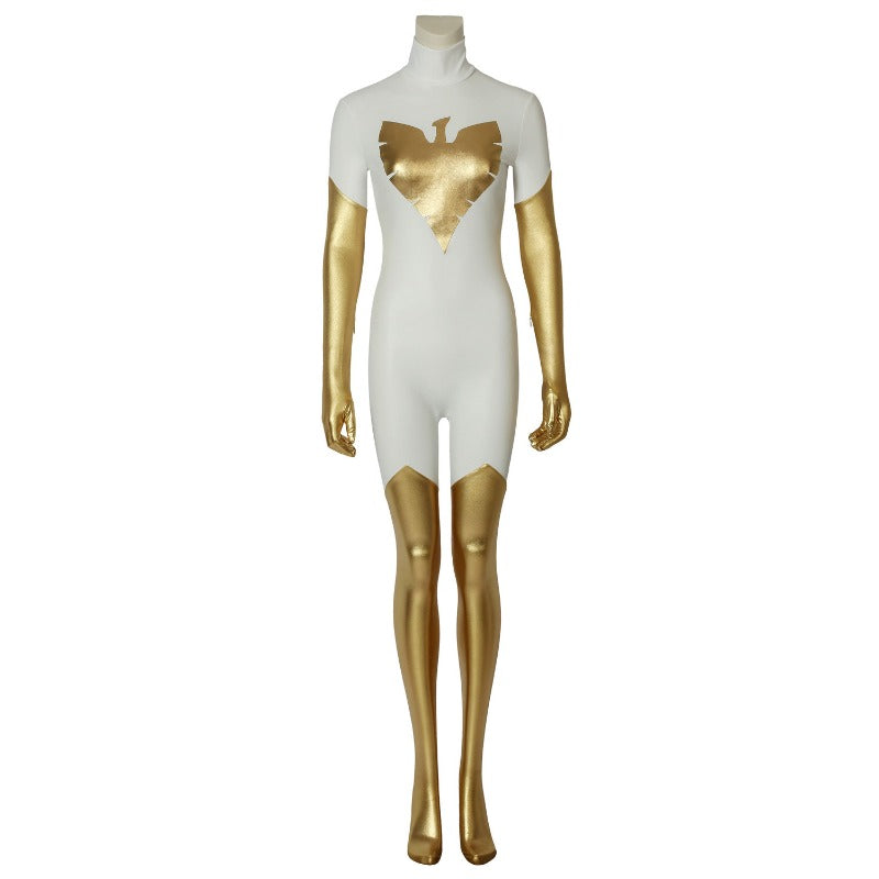 Astricos Phoenix X-Men Pearl White Spandex Cosplay Costume for Movie Enthusiasts - Astricos