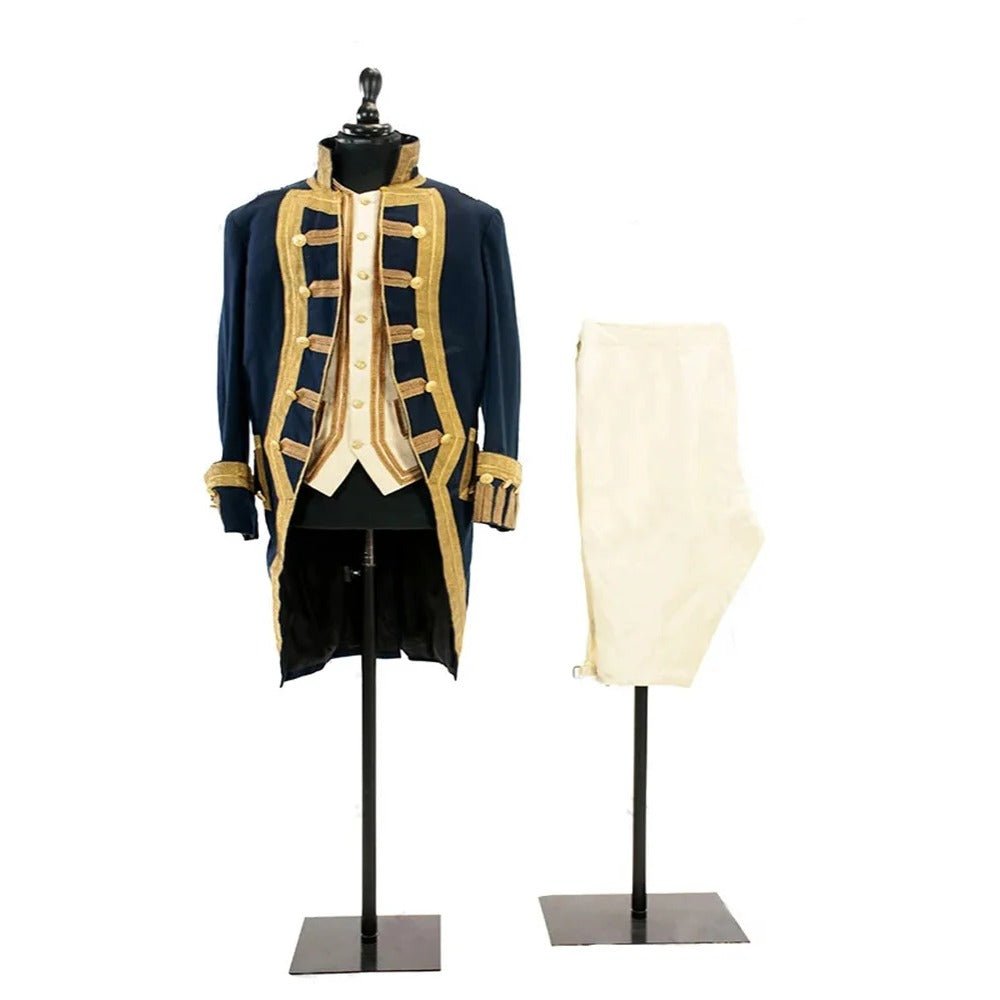 18th Century Rococo Astricos Men's Navy Blue Military Costume - Inspired by Marie Antoinette - Astricos