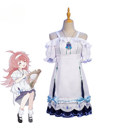 Astricos Genshin Impact Clervie Cosplay Costume - Childhood Clervie Women's Halloween Dress for Female Party Role Play - Astricos