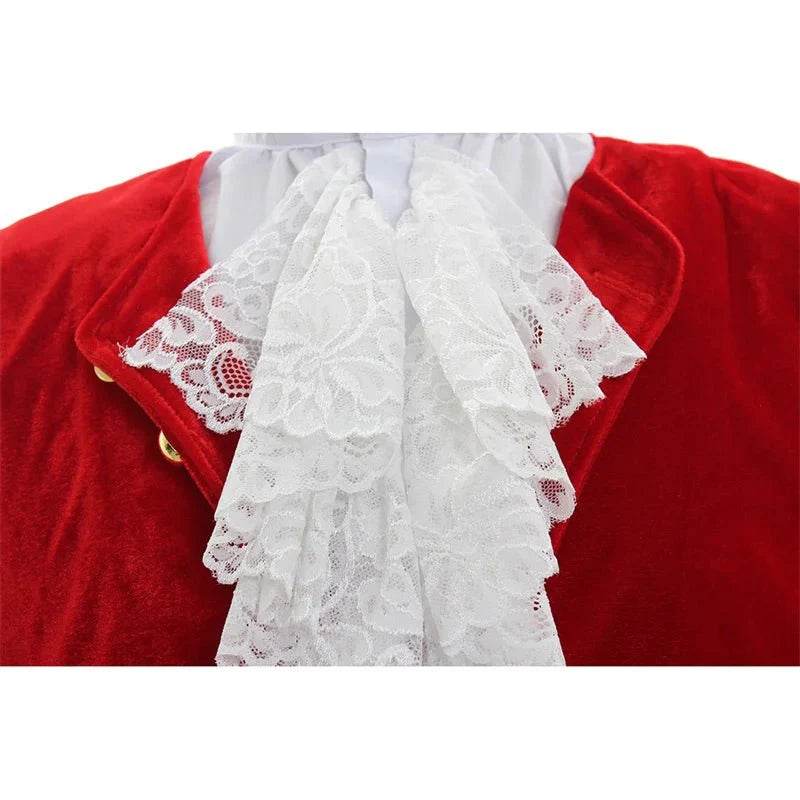 18th Century Aristocrat Costume for Men - Red Velvet Vintage Suit | Astricos Medieval Series - Astricos