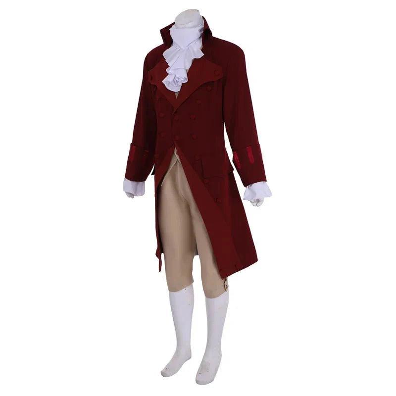 Authentic 18th Century British Red Suit - Men's Victorian Rococo Astricos Cosplay Costume | Nobleman Outfit - Astricos