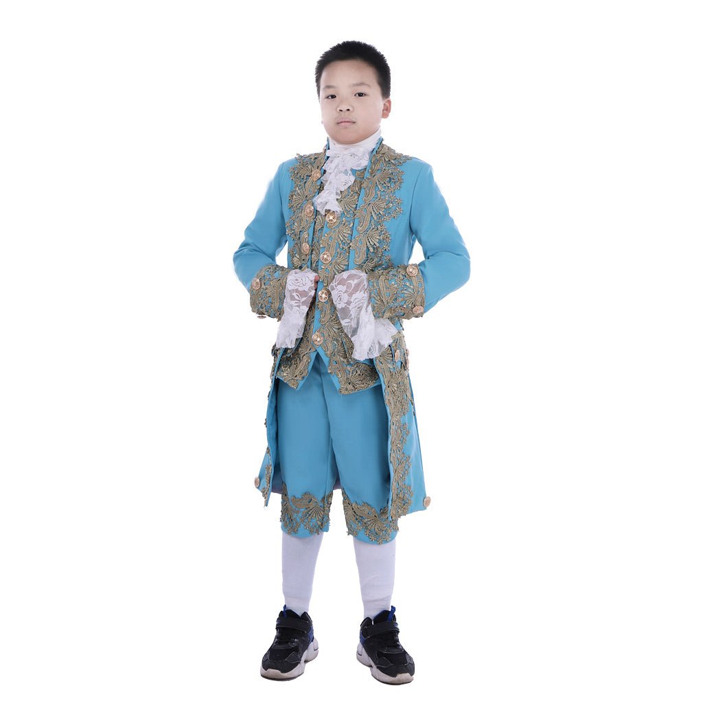 Astricos 18th Century Colonial Court Costume for Boys - Elegant Rococo Blazer Suit - Astricos