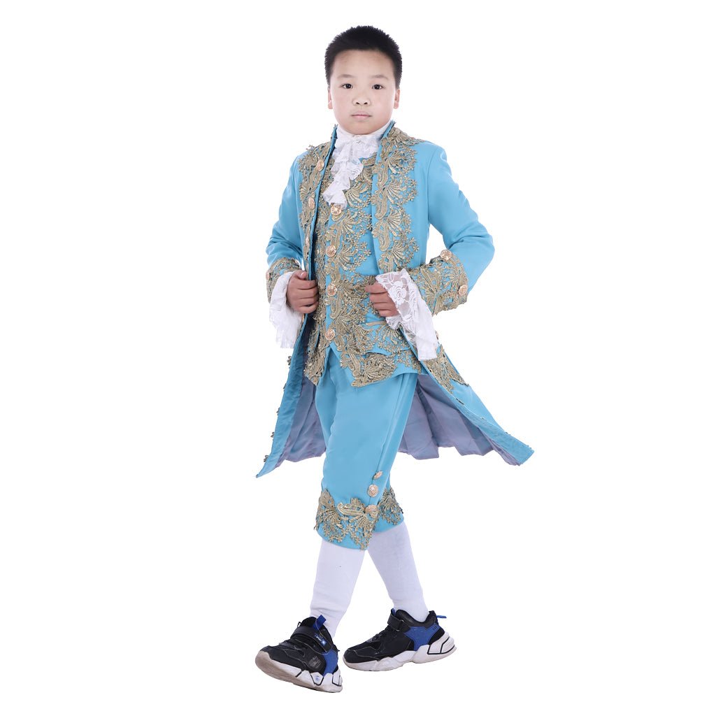 Astricos 18th Century Colonial Court Costume for Boys - Elegant Rococo Blazer Suit - Astricos