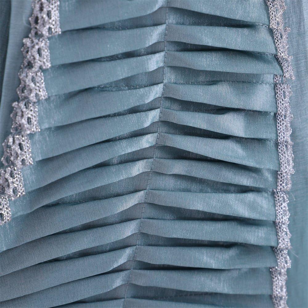 18th Century Inspired Astricos Rococo Dress - Azure Ball Gown with Lace - Astricos