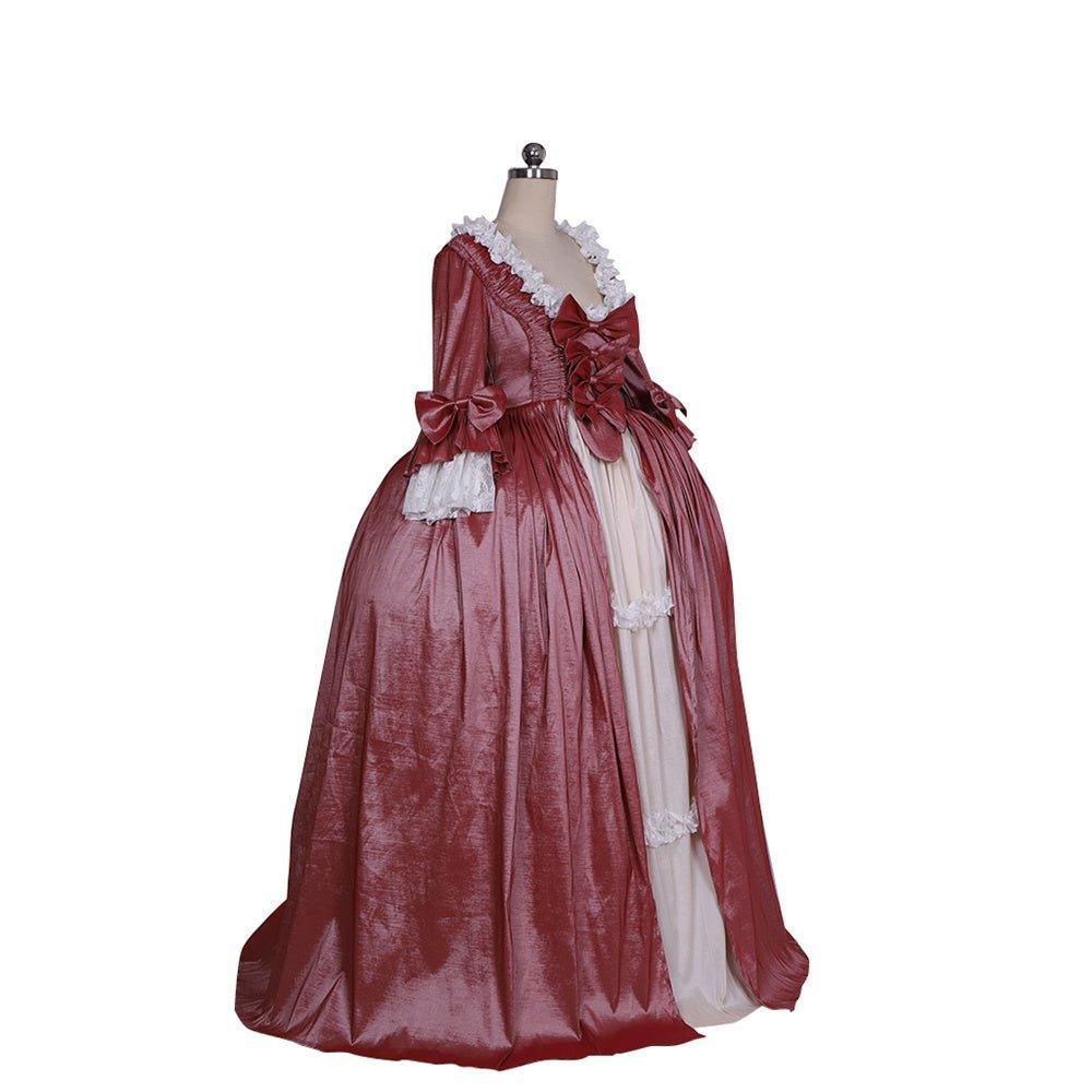 18th Century Inspired Astricos Rococo Dress - Bold Bows and Iridescent Tones - Astricos