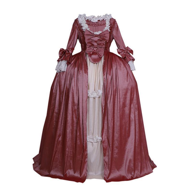 18th Century Inspired Astricos Rococo Dress - Bold Bows and Iridescent Tones - Astricos