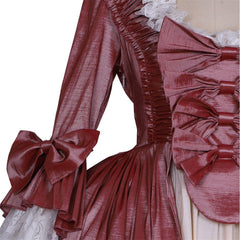 18th Century Inspired Astricos Rococo Dress - Bold Bows and Iridescent Tones - Astricos