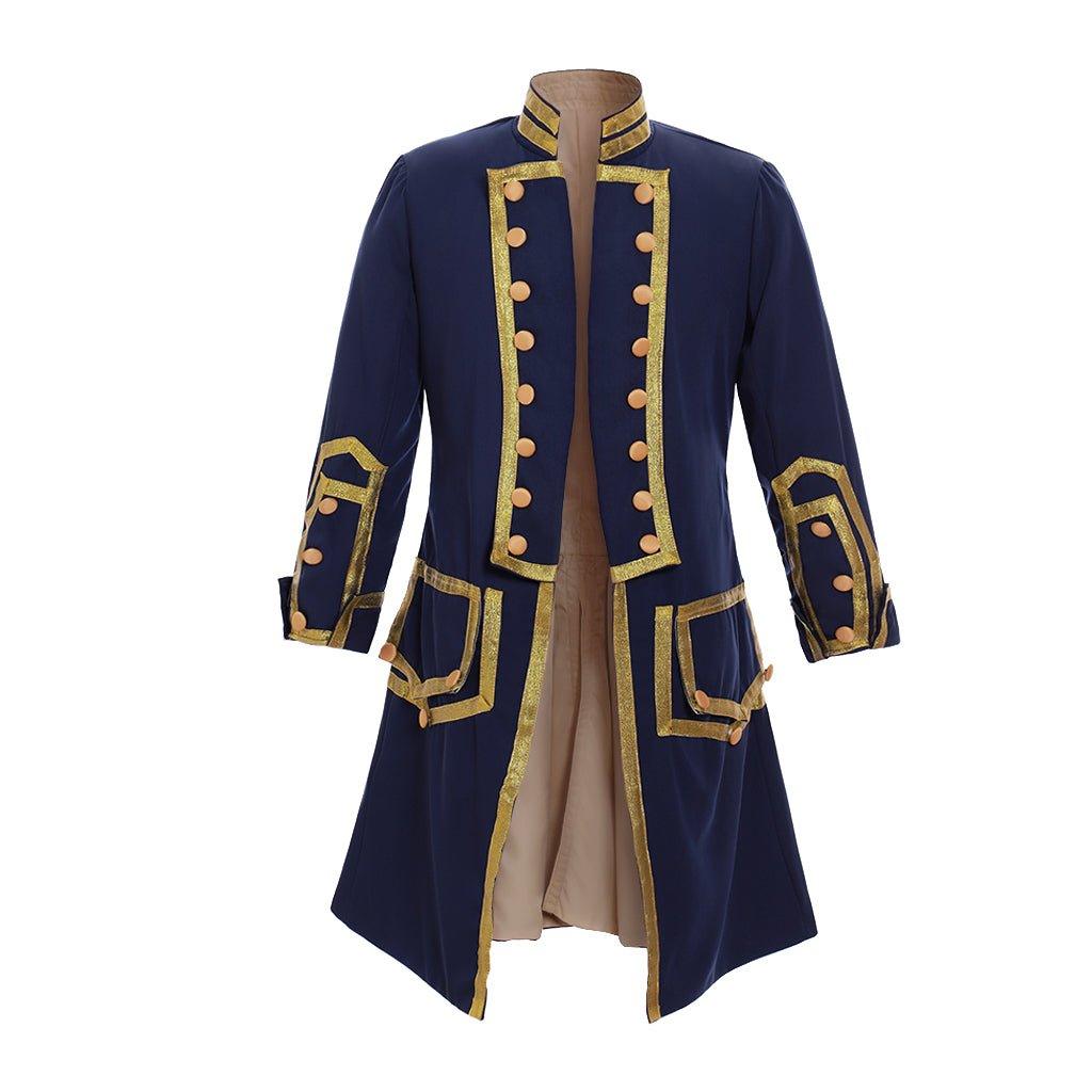 18th Century Men's Military Uniform Costume - Victorian Era Tailcoat for Themed Events | Astricos - Astricos