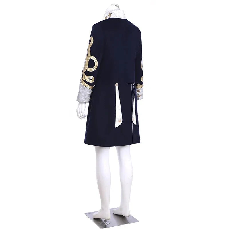 18th Century Men’s Embroidered Astricos Retro Jacket - Long Slim Collar Cosplay Coat | Astricos Medieval Series - Astricos