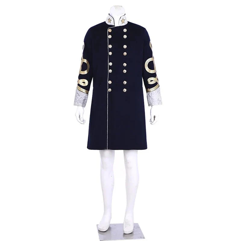 18th Century Men’s Embroidered Astricos Retro Jacket - Long Slim Collar Cosplay Coat | Astricos Medieval Series - Astricos