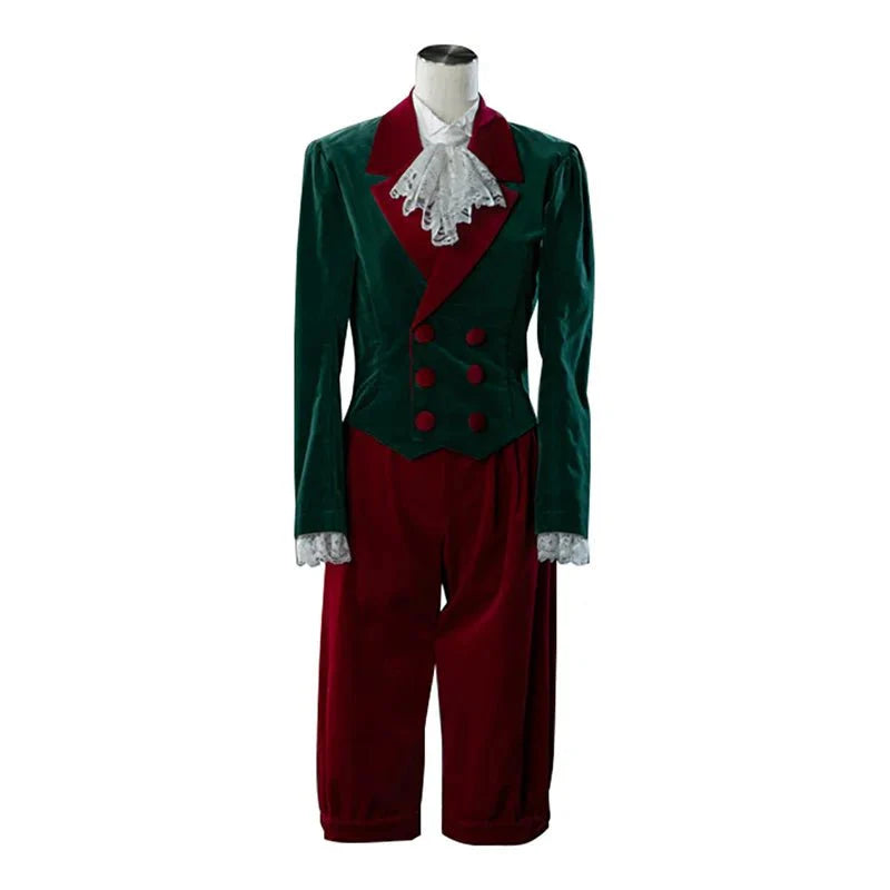 18th Century Aristocrat Costume - Green & Red Prince Suit for Men | Historical Cosplay by Astricos - Astricos