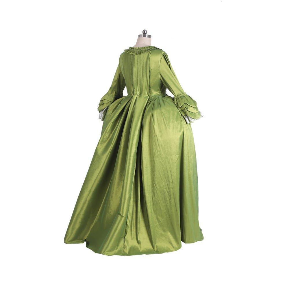 18th Century Rococo Green Apple Dress with Chest Floral - Experience Elegance by Astricos - Astricos