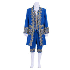 18th Century Rococo Men's Blue Court Suit - Authentic British Costume for Reenactments & Astricos Cosplay - Astricos