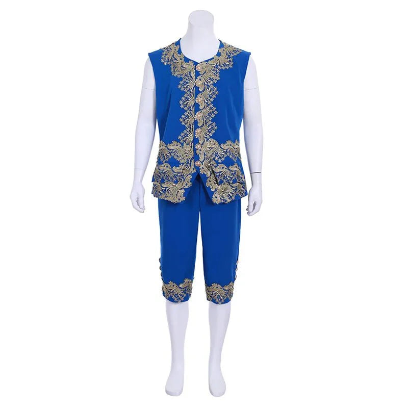 18th Century Rococo Men's Blue Court Suit - Authentic British Costume for Reenactments & Astricos Cosplay - Astricos