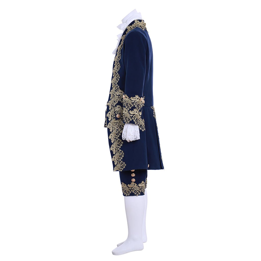 18th Century Rococo Men's Blue Court Suit - Exquisite Historical Costume | Astricos Medieval Series - Astricos