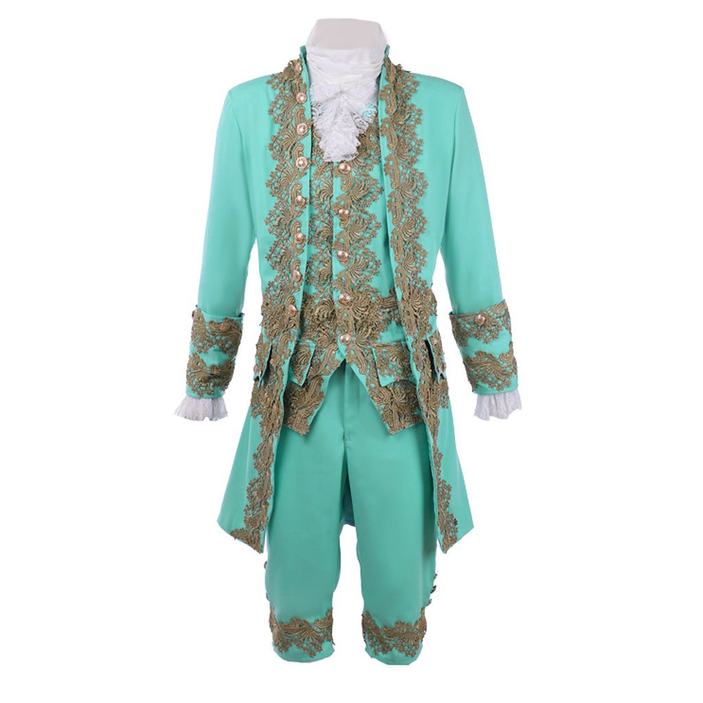 18th Century Rococo Men's Court Dress - Green Retro Colonial Suit | Astricos Medieval Series - Astricos