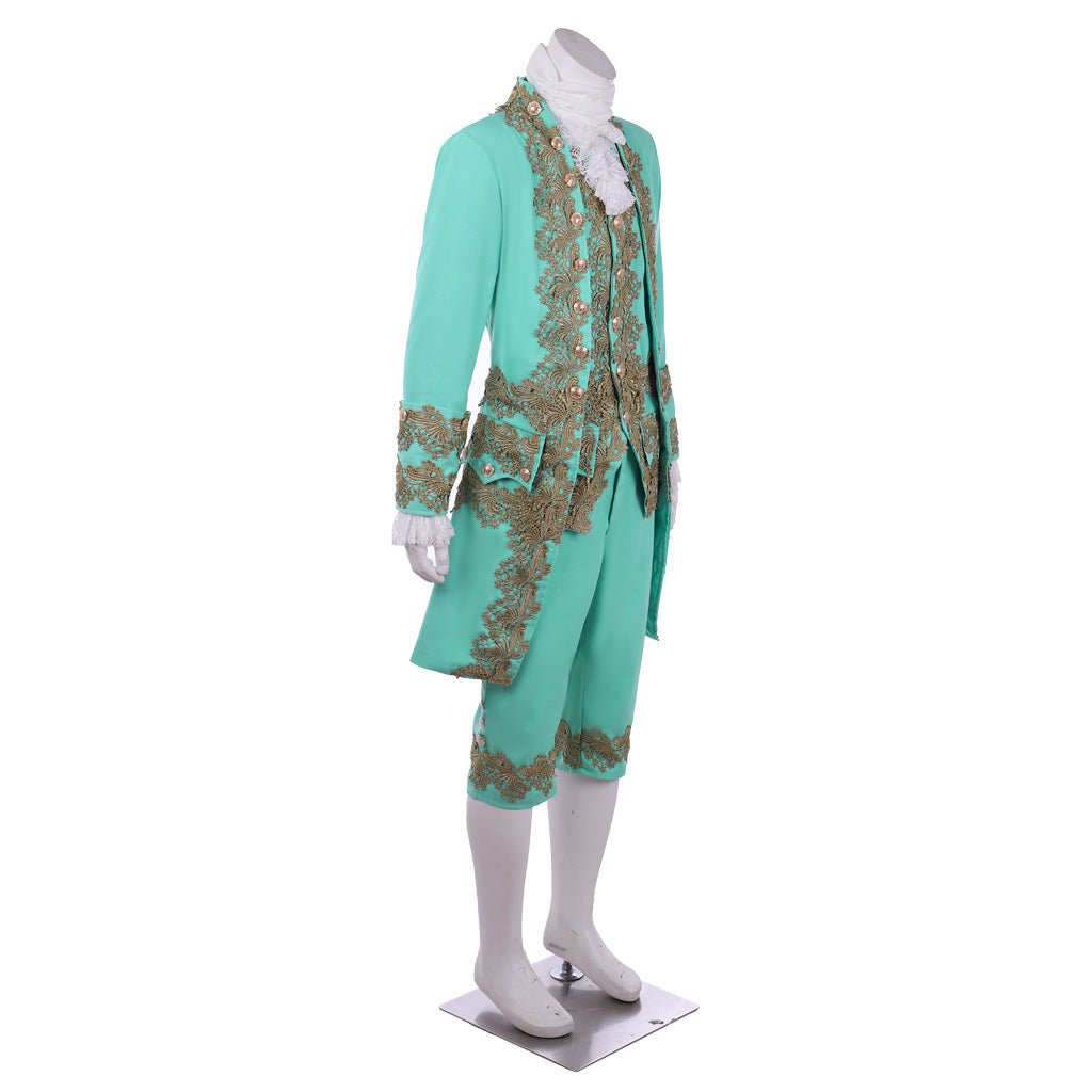 18th Century Rococo Men's Court Dress - Green Retro Colonial Suit | Astricos Medieval Series - Astricos