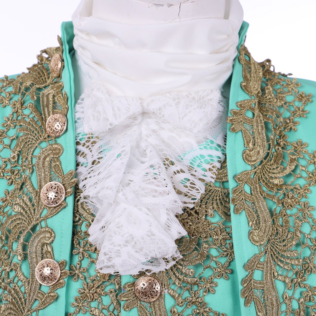 18th Century Rococo Men's Court Dress - Green Retro Colonial Suit | Astricos Medieval Series - Astricos