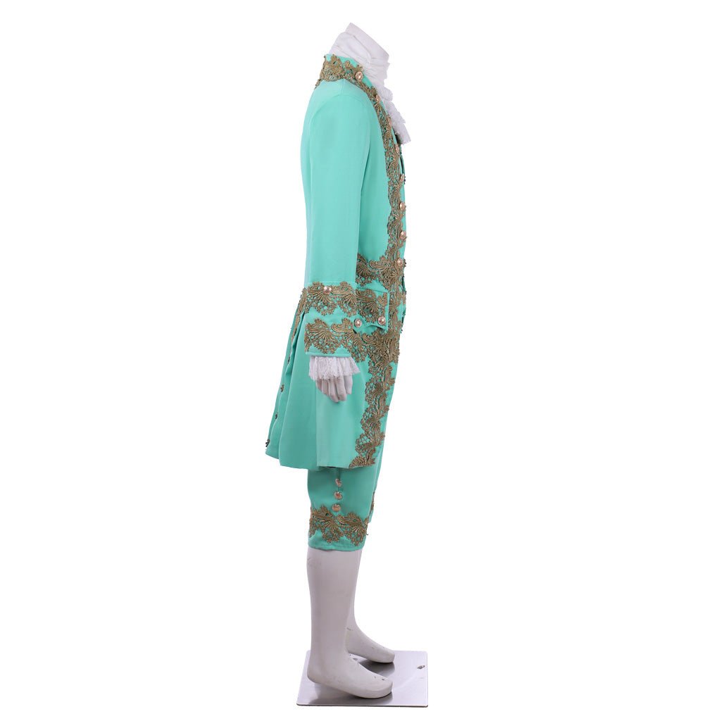 18th Century Rococo Men's Court Dress - Green Retro Colonial Suit | Astricos Medieval Series - Astricos