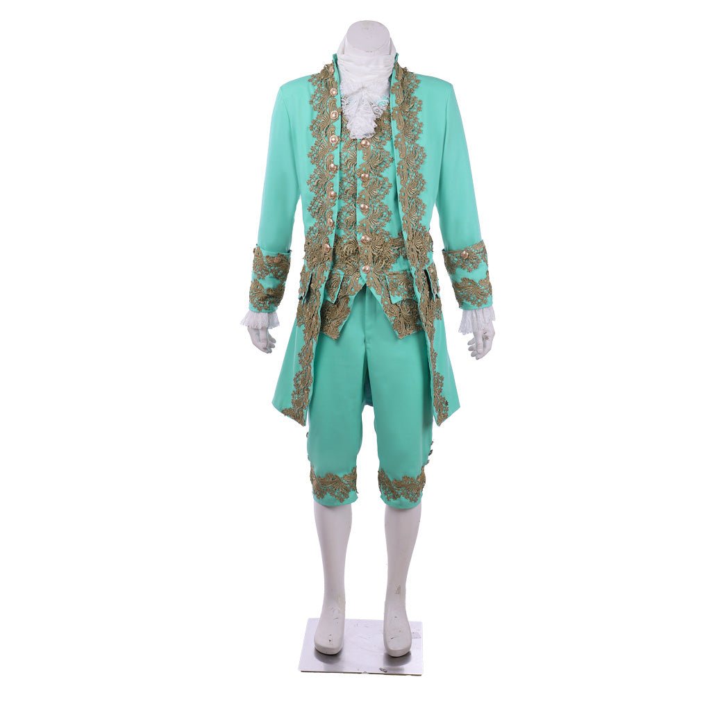 18th Century Rococo Men's Court Dress - Green Retro Colonial Suit | Astricos Medieval Series - Astricos