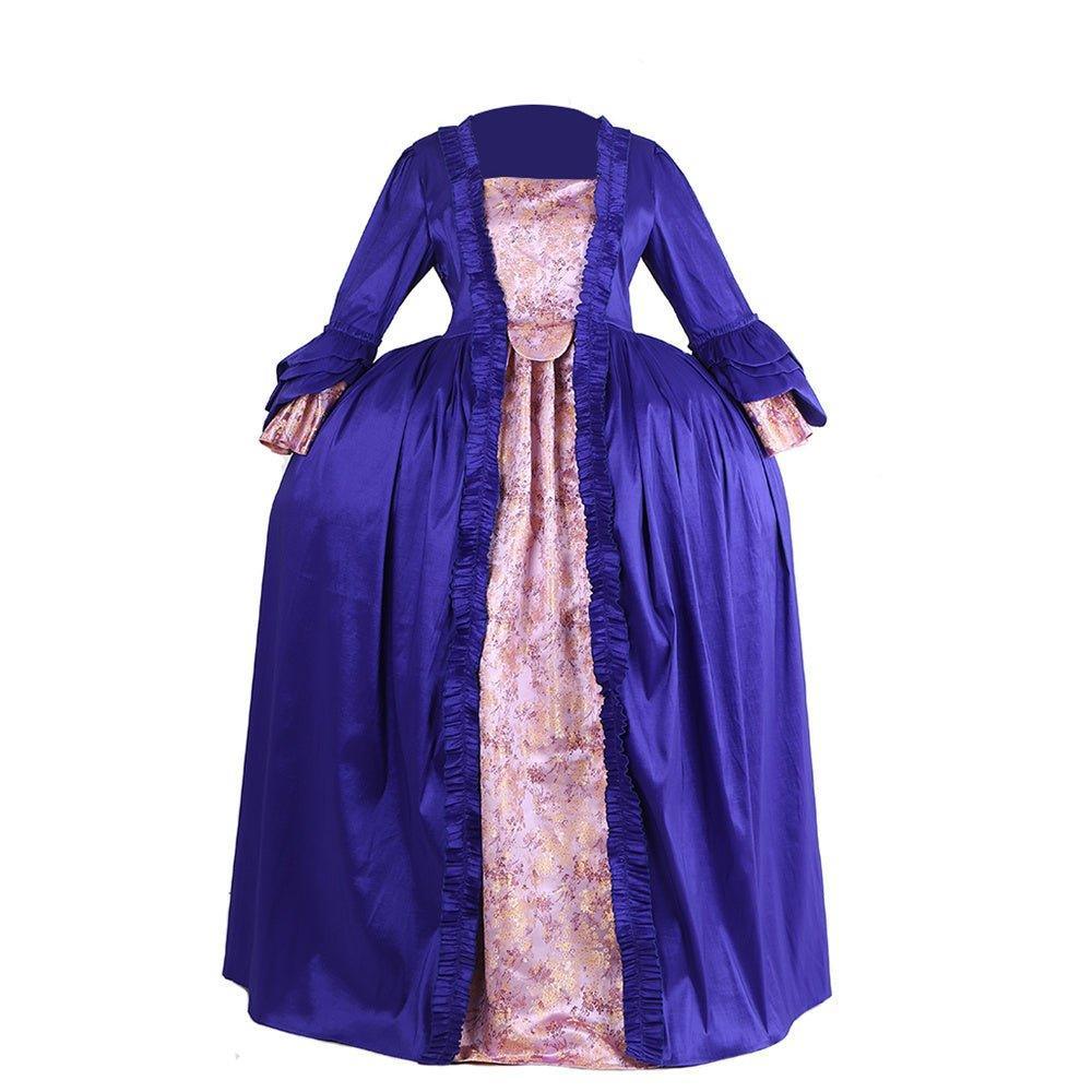 18th Century Rococo Purple Brocade Dress - Exquisite Embroidered Gown from Astricos' Medieval Series - Astricos