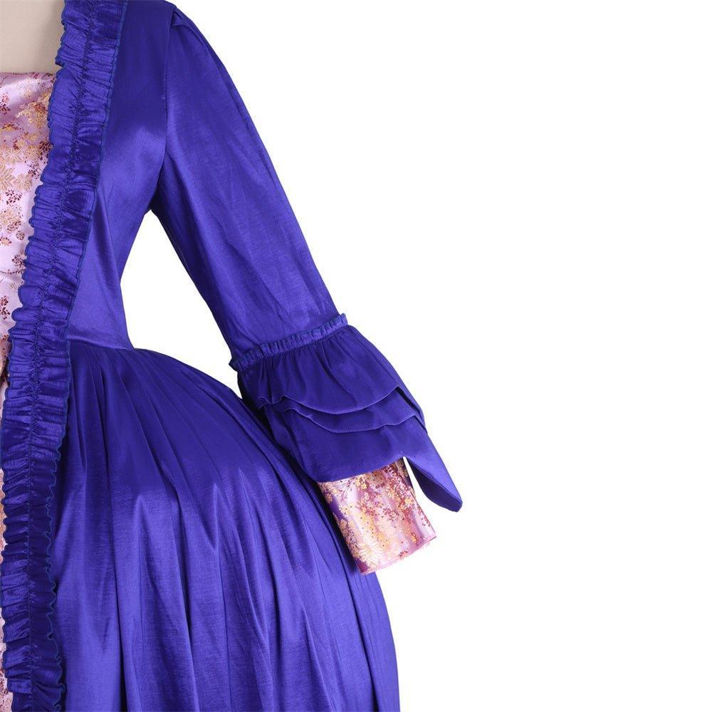 18th Century Rococo Purple Brocade Dress - Exquisite Embroidered Gown from Astricos' Medieval Series - Astricos