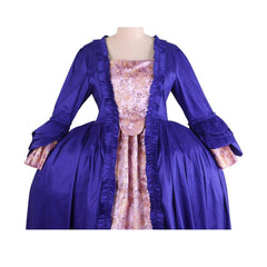 18th Century Rococo Purple Brocade Dress - Exquisite Embroidered Gown from Astricos' Medieval Series - Astricos