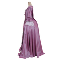 18th Century Rococo Purple Dress - Exquisite Astricos Lace and Pleats - Astricos