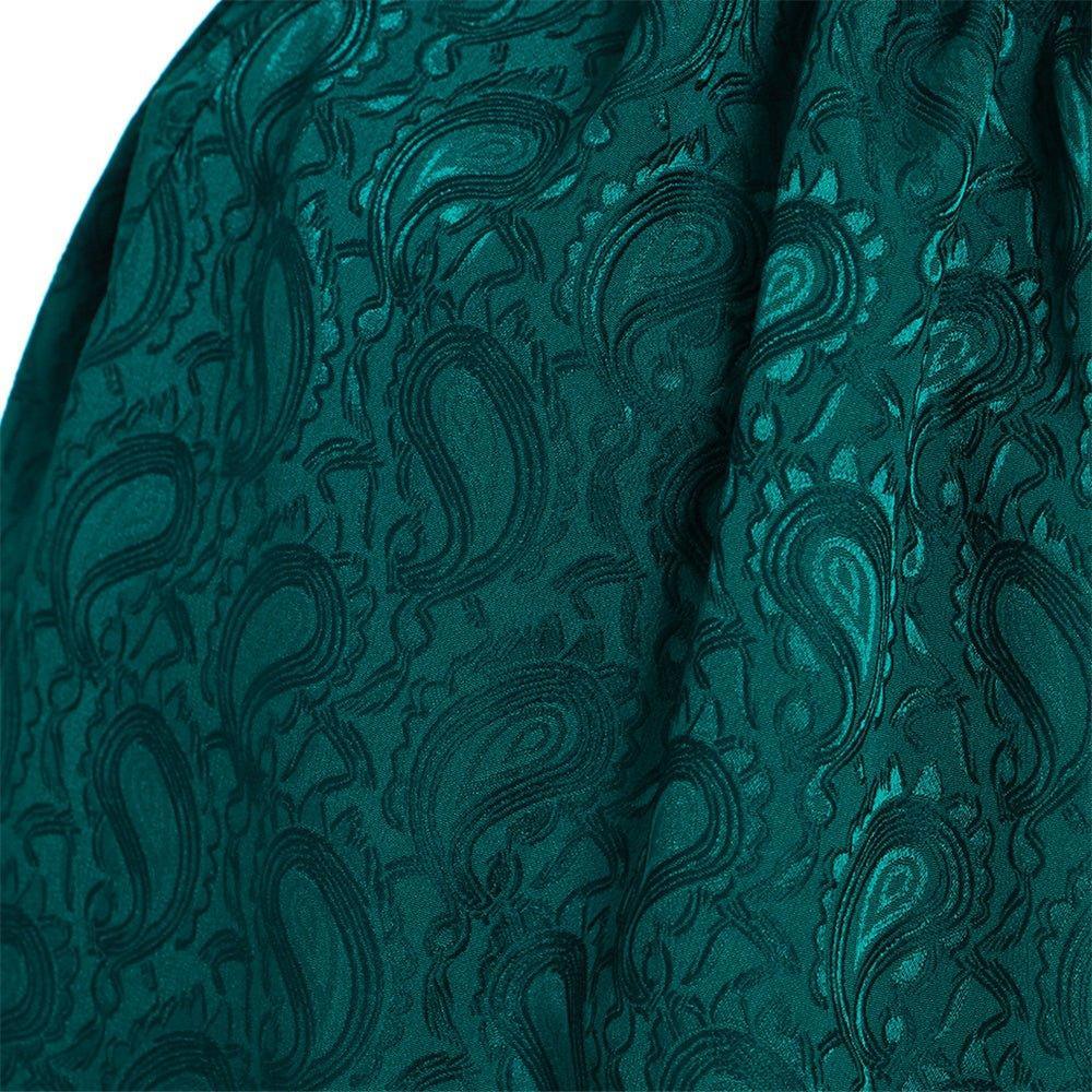 18th Century Inspired - Astricos Marie Antoinette Style Green Brocade Dress - Astricos