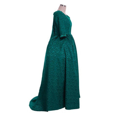 18th Century Inspired - Astricos Marie Antoinette Style Green Brocade Dress - Astricos