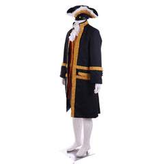 18th Century Tudor Regency Royal Men’s Black Coat & Vest Renaissance Party Suit | Astricos - Astricos