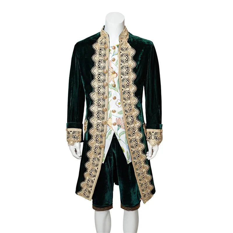 Astricos 18th Century Victorian Aristocrat Costume - Black Elegant Gentleman Royal Court Outfit - Astricos