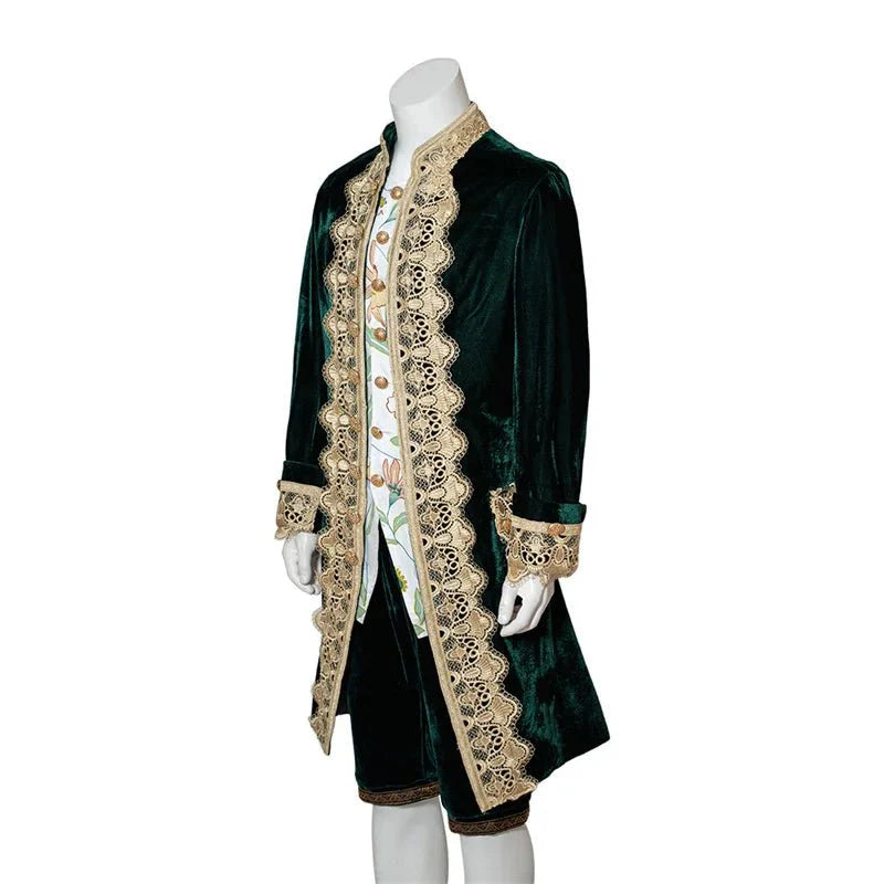 Astricos 18th Century Victorian Aristocrat Costume - Black Elegant Gentleman Royal Court Outfit - Astricos