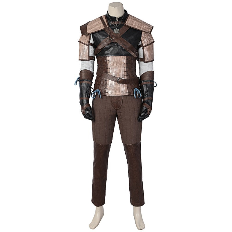 Astricos Geralt of Rivia Cosplay Leather Jacket - The Witcher 3 Wild Hunt Hero Suit for Halloween - Astricos