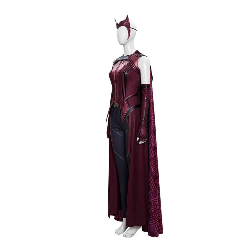 Astricos Scarlet Witch Cosplay Costume for Women - Marvel Witch Costume, Boots, Red Cape, Halloween Outfit - Astricos