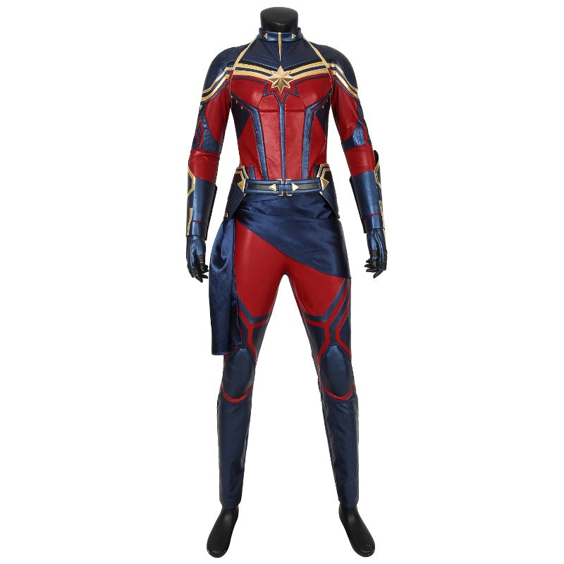 Astricos Avengers 4 Endgame Captain Marvel Jumpsuit Cosplay Costume with Shoes - Astricos